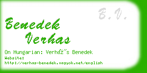 benedek verhas business card